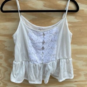 cream tank with pretty detail